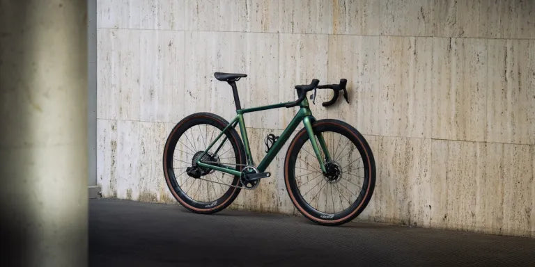 Colnago C68 Gravel carbon bike in a full side view, Italian frameset design.