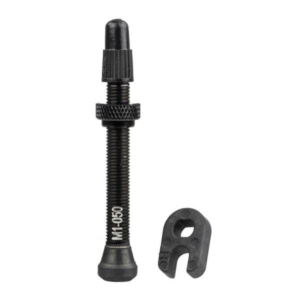 Campagnolo 50mm Tubeless Valve | 2-Way Fit Black | Cicli Corsa