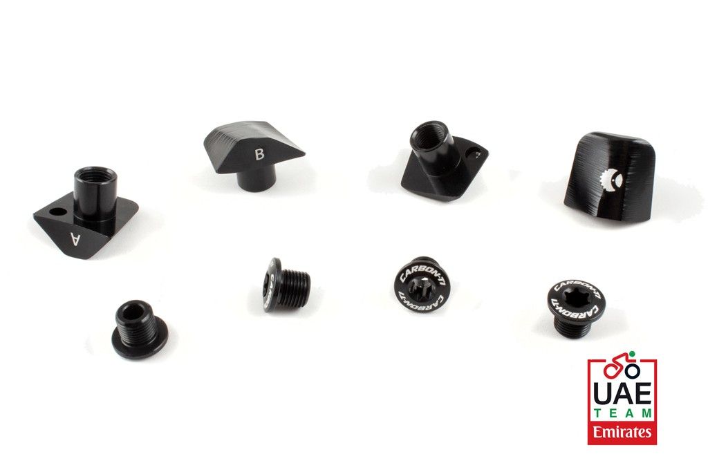 Carbon-Ti Chainring Fixing Bolts X-Cover DA9200 Black | Compatible