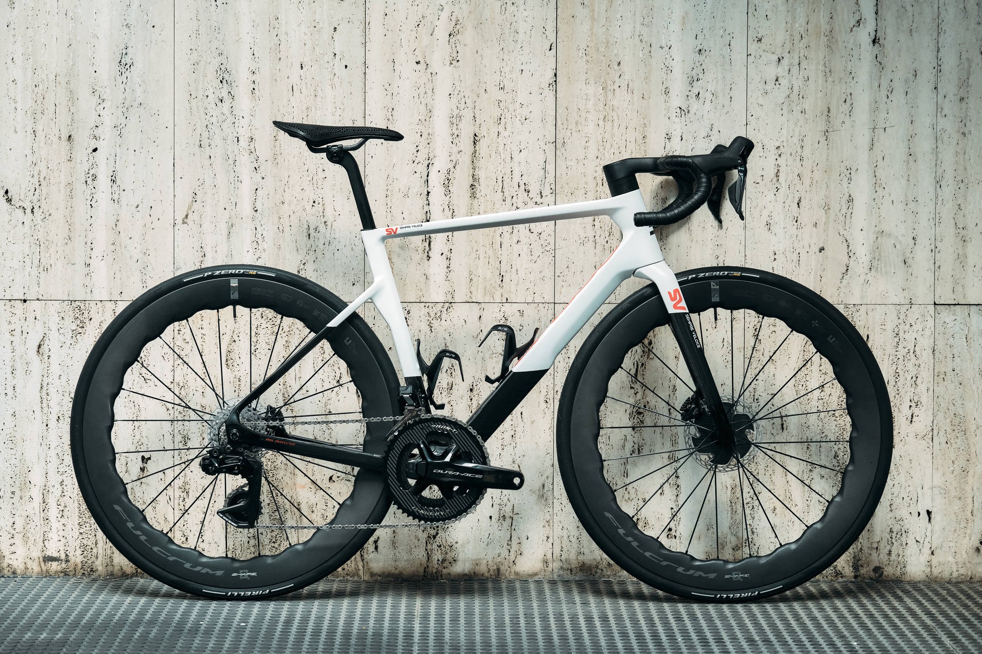 Road Bike Basso SV Sempre Veloce Shimano Dura Ace Di2 CeramicSpeed OSPW CarbonTi X-Carbo Ring Aero Rotors Fulcrum Sharq 57 complete bicycle
