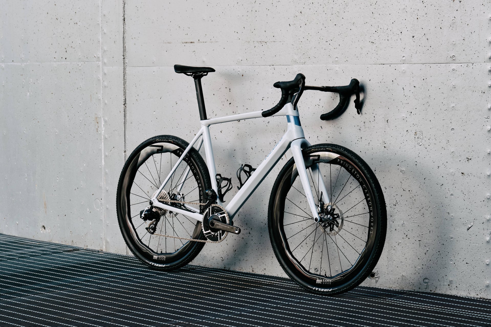 Front view of the Colnago C68 custom gravel complete bicycle by Cicli Corsa.