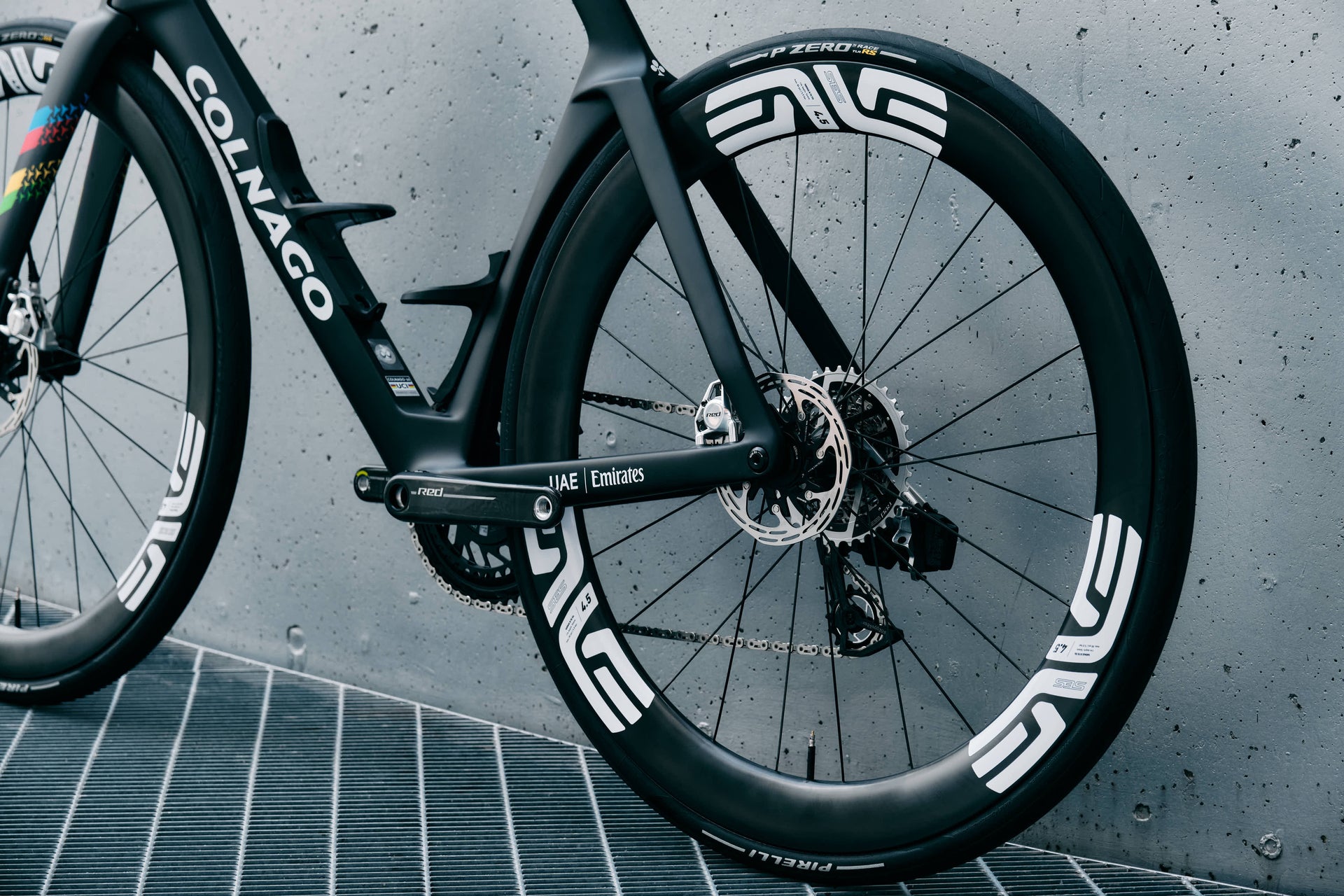 Enve SES 4.5 carbon wheels on Colnago Y1Rs custom road bike complete bicycle.