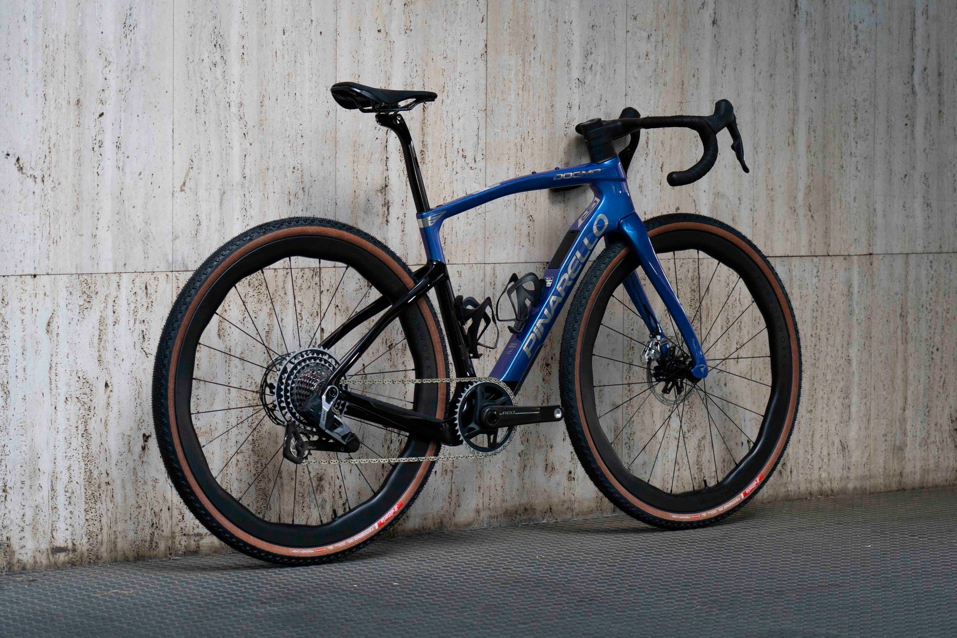 Rear view of the Pinarello DOGMA GR allroad complete bicycle by Cicli Corsa.