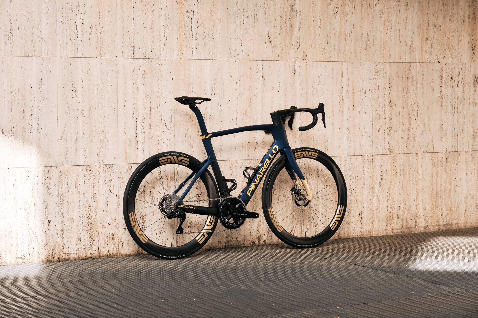 Pinarello Dogma F | Size 575 | Team Q36.5 | Road Bike | Complete bike rear oblique view