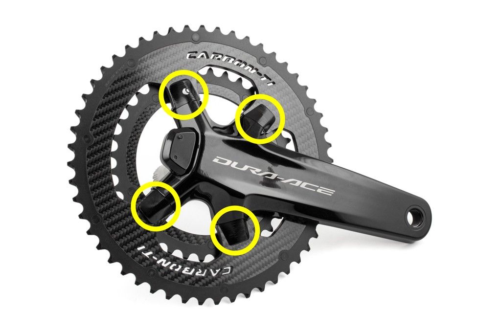 Carbon-Ti Chainring Fixing Bolts X-Cover DA9200 Black | Compatible