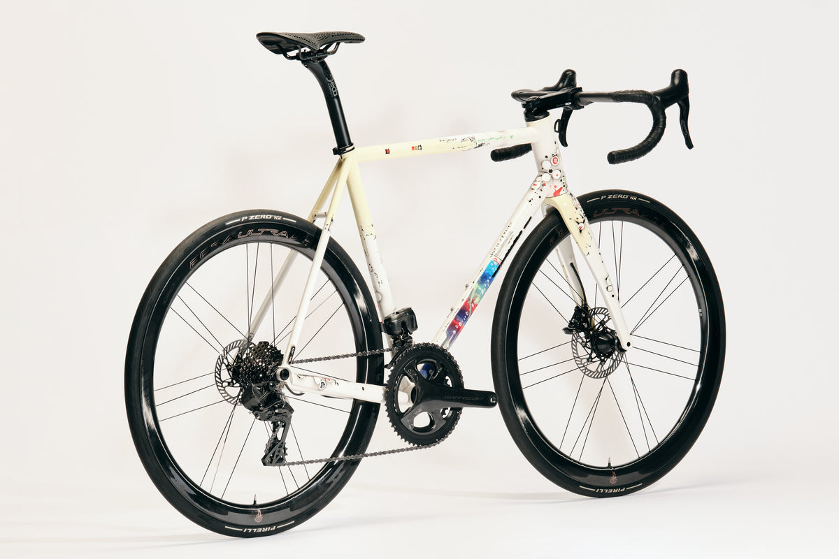 pegoretti rennrad Elio | Super Record WRL 2x13 Farbe:KIWI/ ORANGE Curver Compattia Duo Pedal Category:Media
